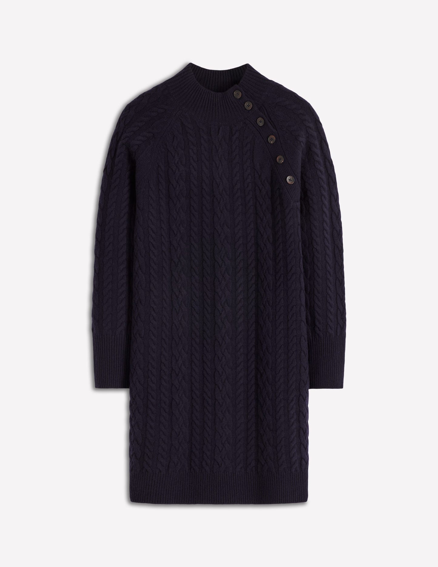 Amara Short Cable Dress-Navy