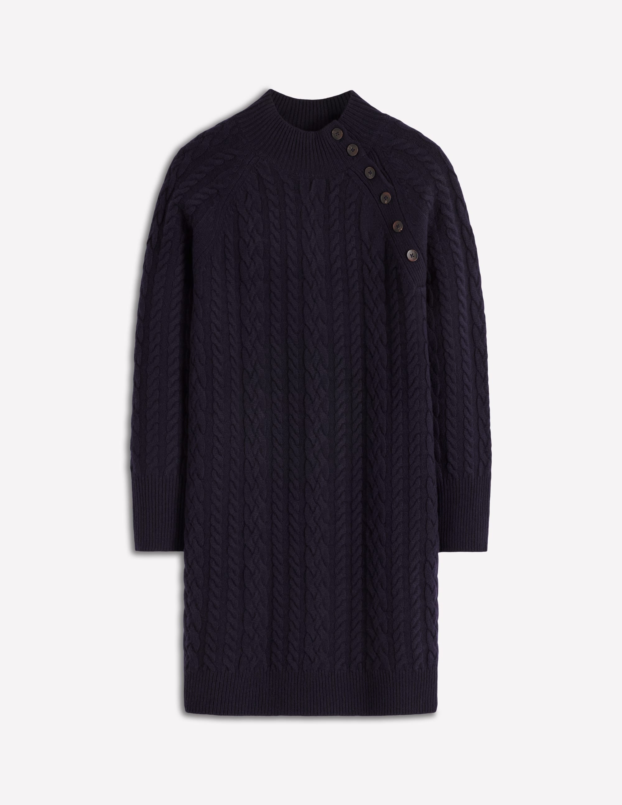 Amara Short Cable Dress-Navy - Image 5
