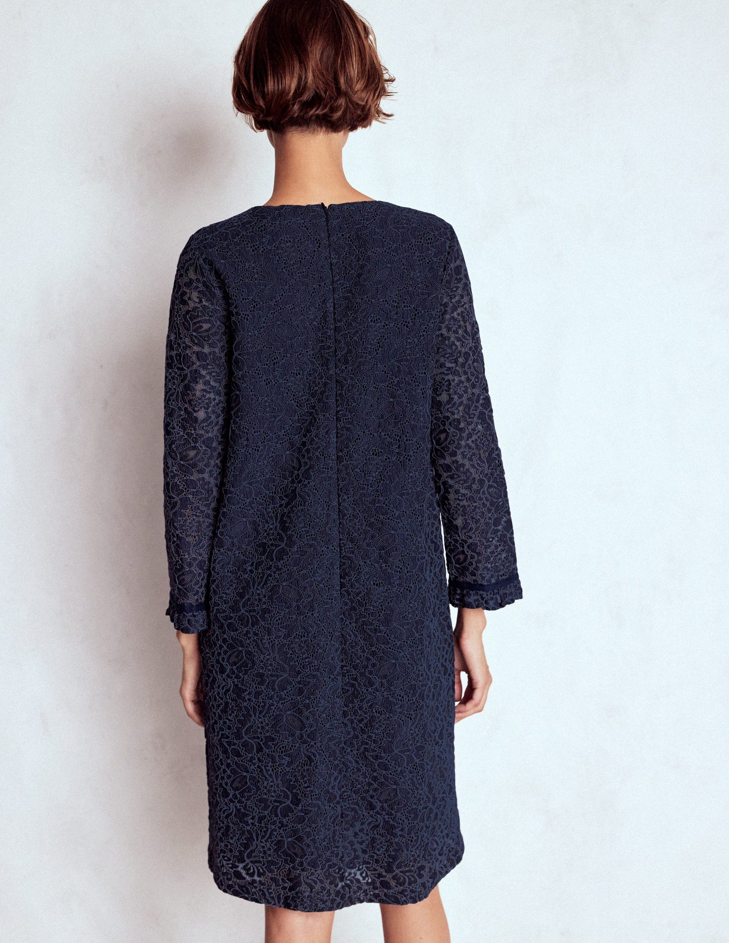 Lace Occasion Mini Dress-Navy