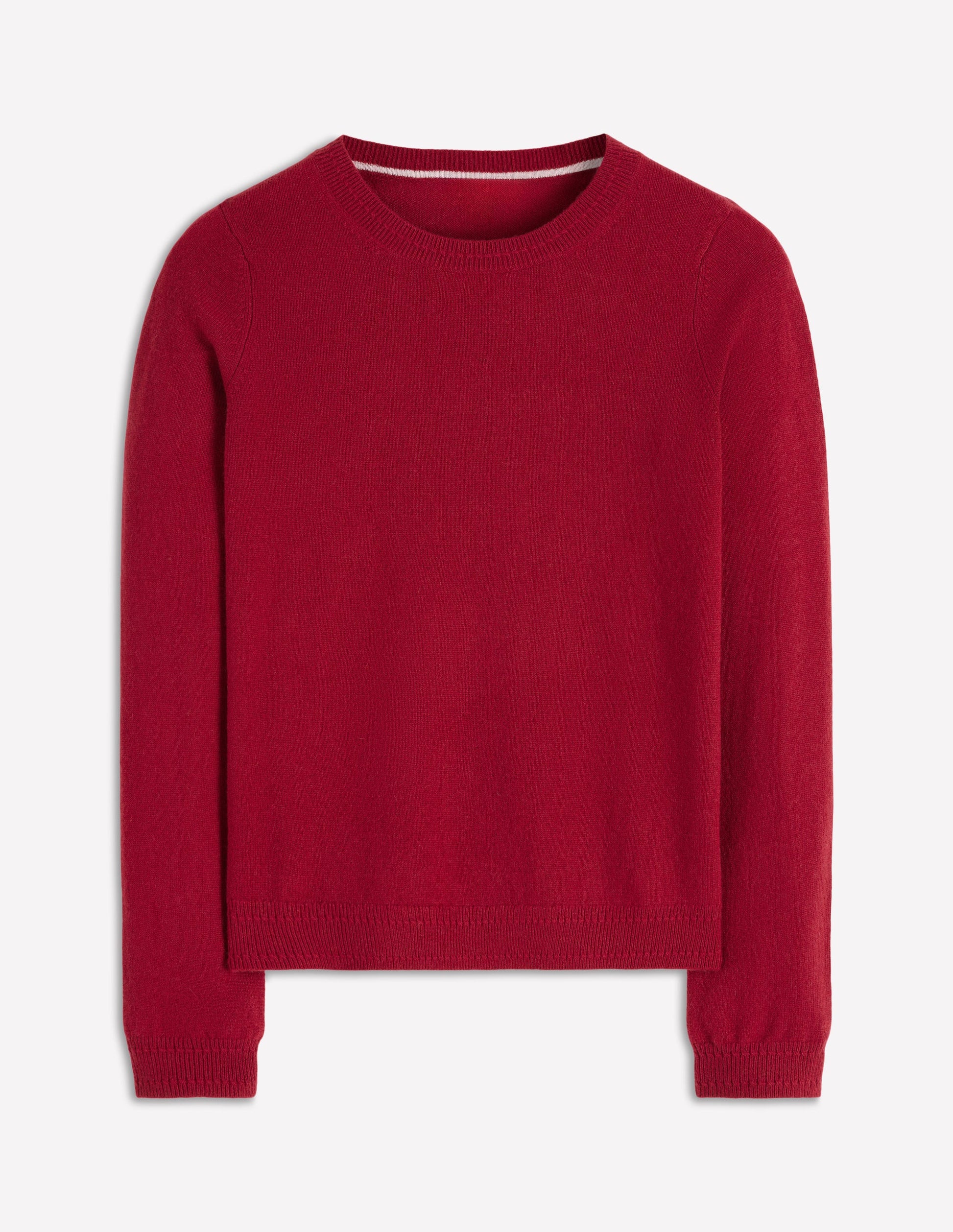Eva Cashmere Crew Neck Jumper-Red Liquorice-6