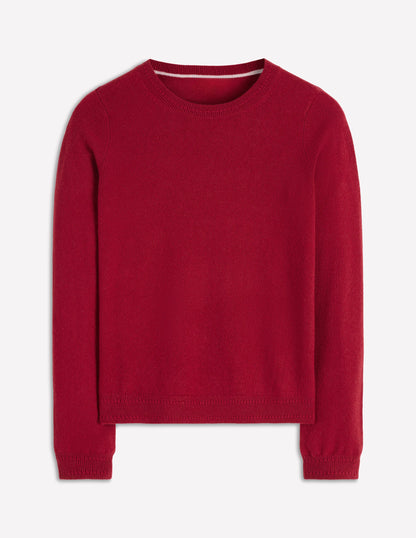 Eva Cashmere Crew Neck Jumper-Red Liquorice-6