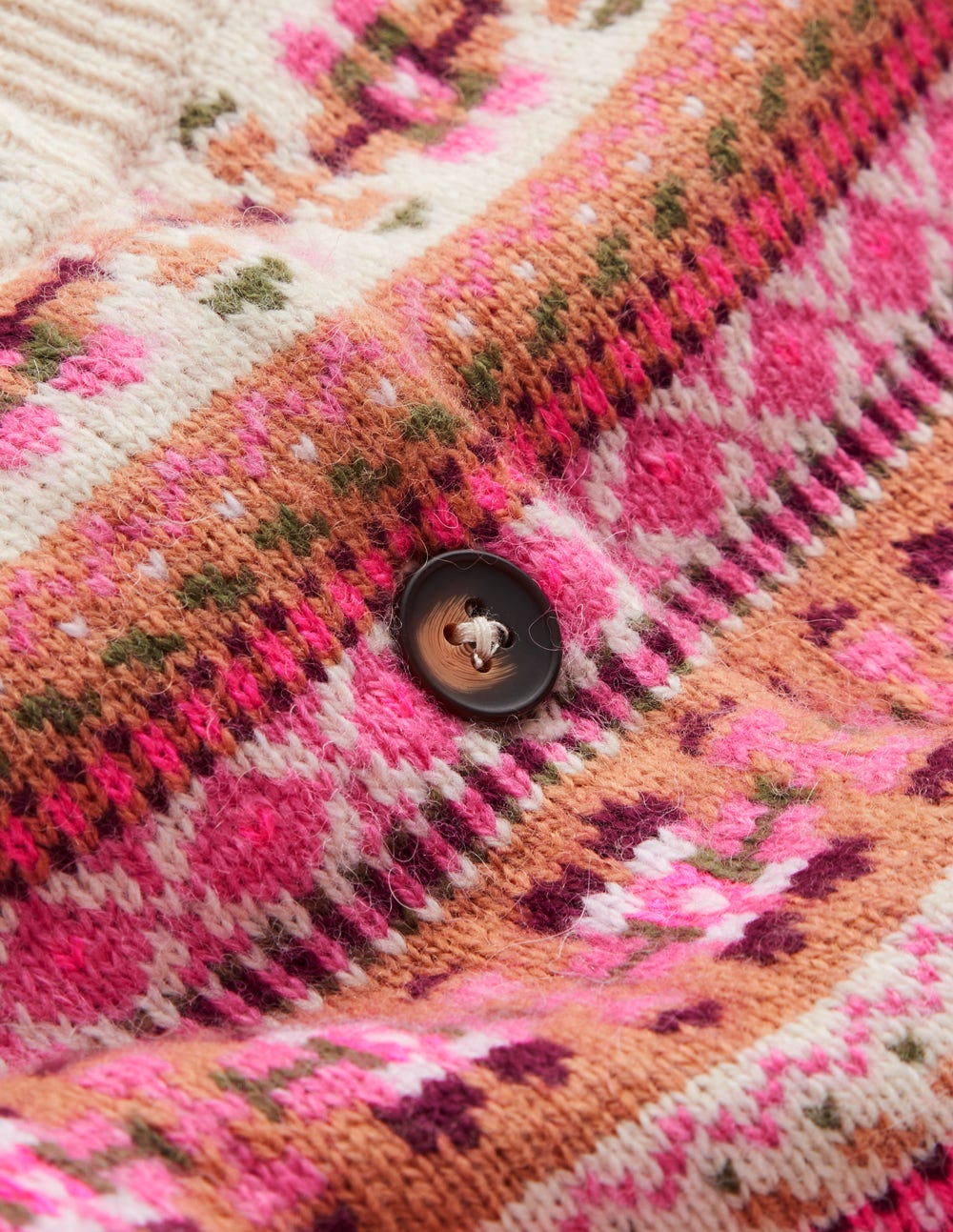 Edie Fair Isle Cardigan-Pink Heritage Fair Isle-7