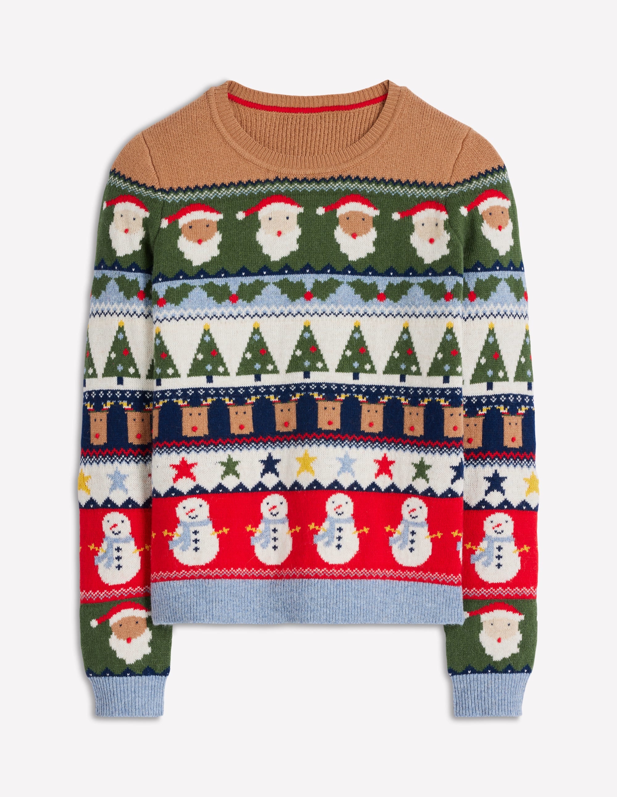 Edie Fair Isle Jumper-Multi, Christmas Fair Isle - Image 6