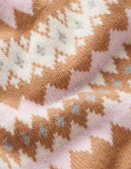 Edie Fair Isle Jumper-Camel Melange Fair Isle-8