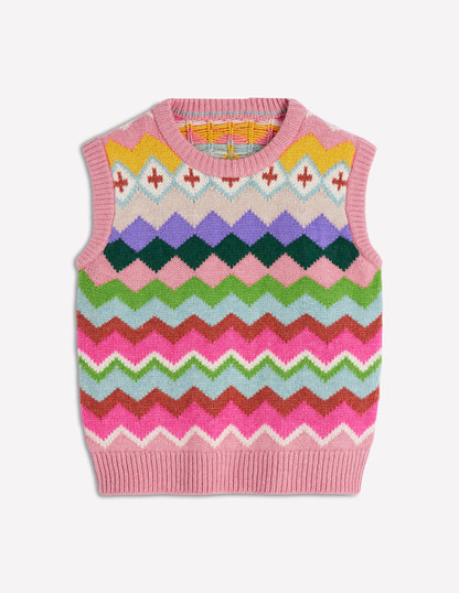 Eleanor Fair Isle Tank-Pink Heritage Fair Isle-8