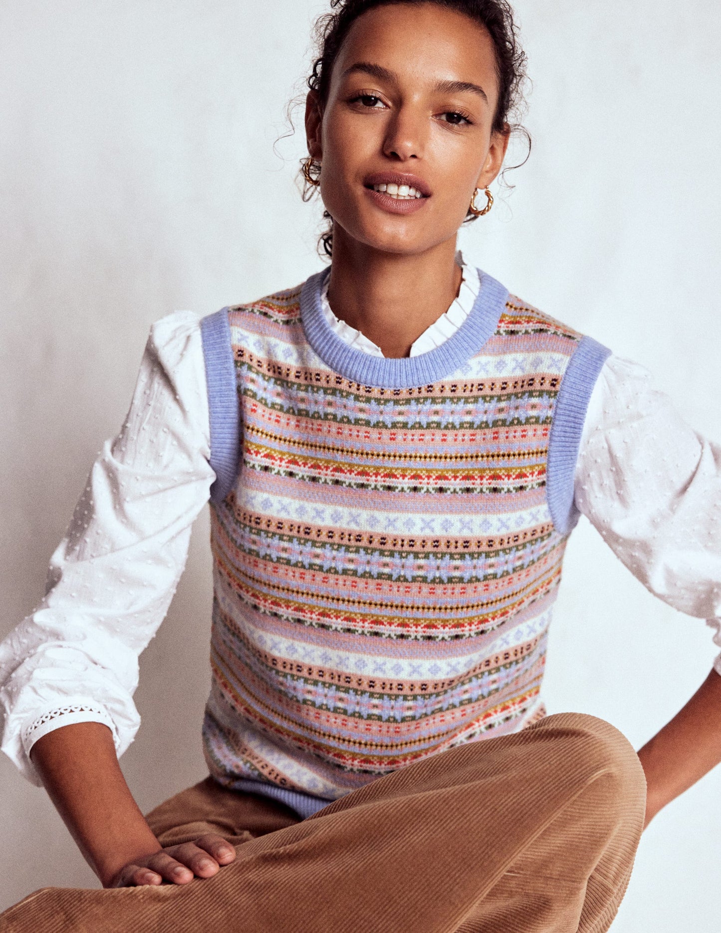 Edie Fair Isle Tank-Heritage Fair Isle