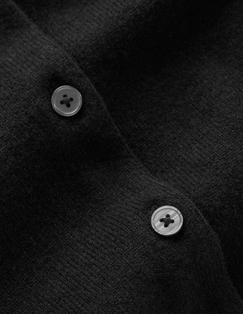 Eva Cashmere Cropped Cardigan-Black