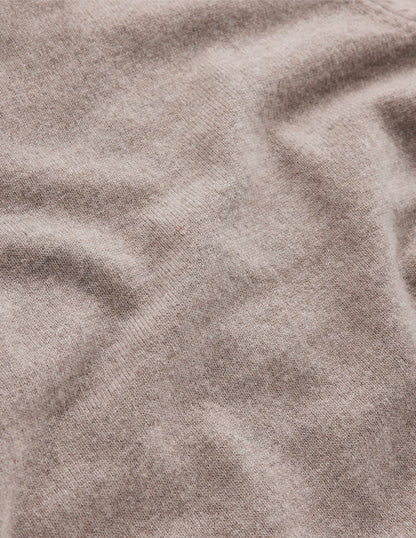 Eva Cashmere Roll Neck Jumper-Mink Melange-6