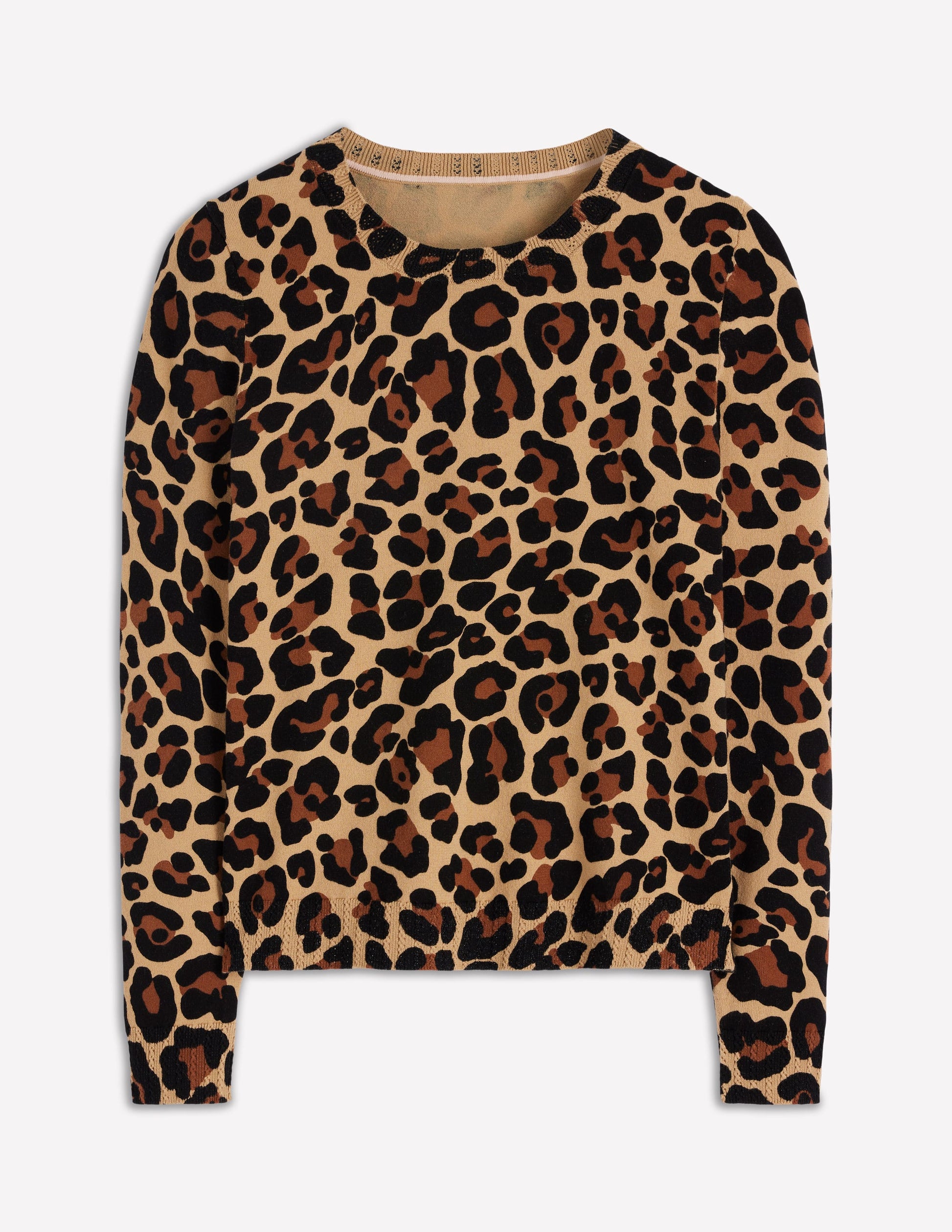 Emilia Cotton Crew Jumper-Cheetah Pop-5
