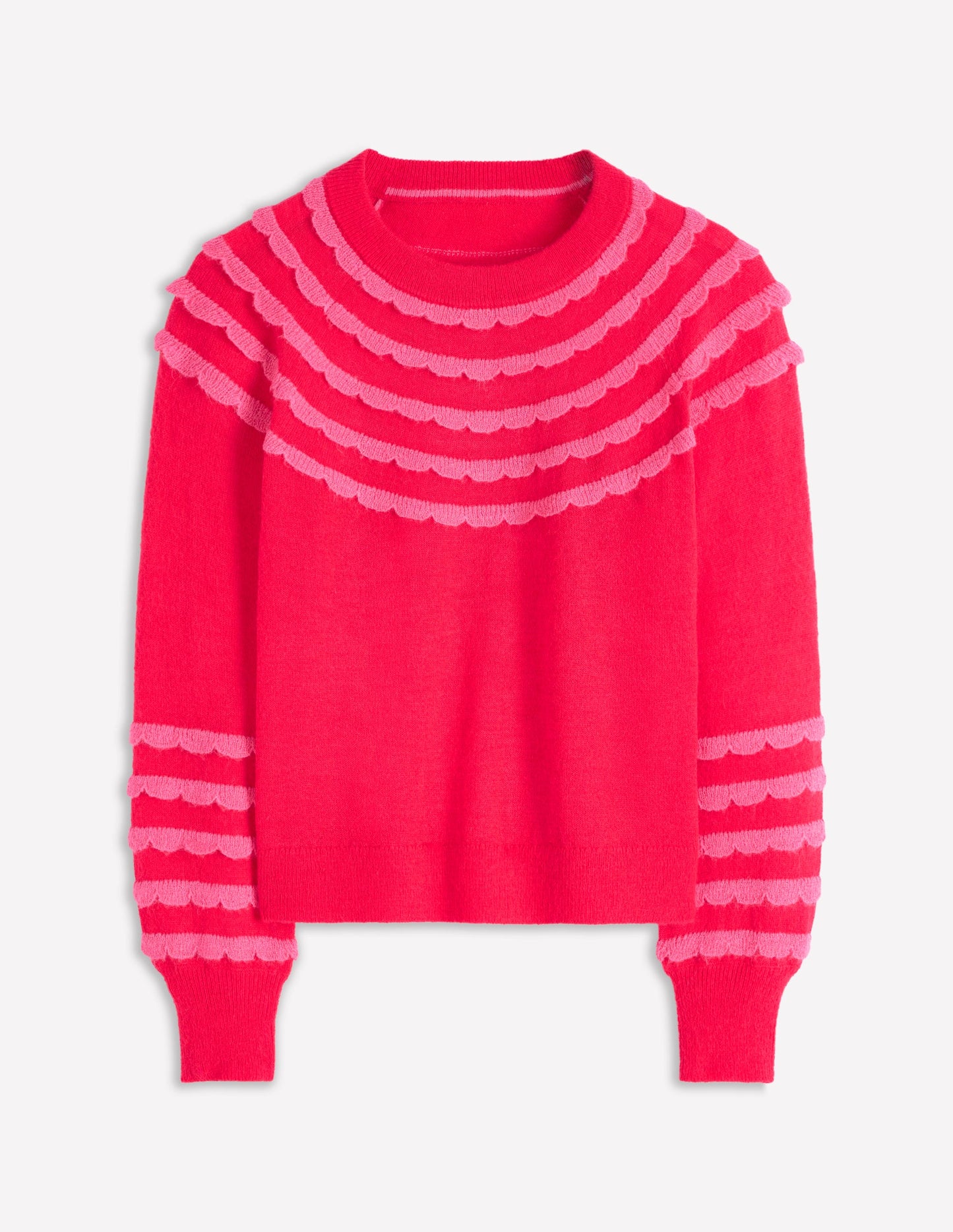 Alice Fluffy Raglan Jumper-Poppy Red