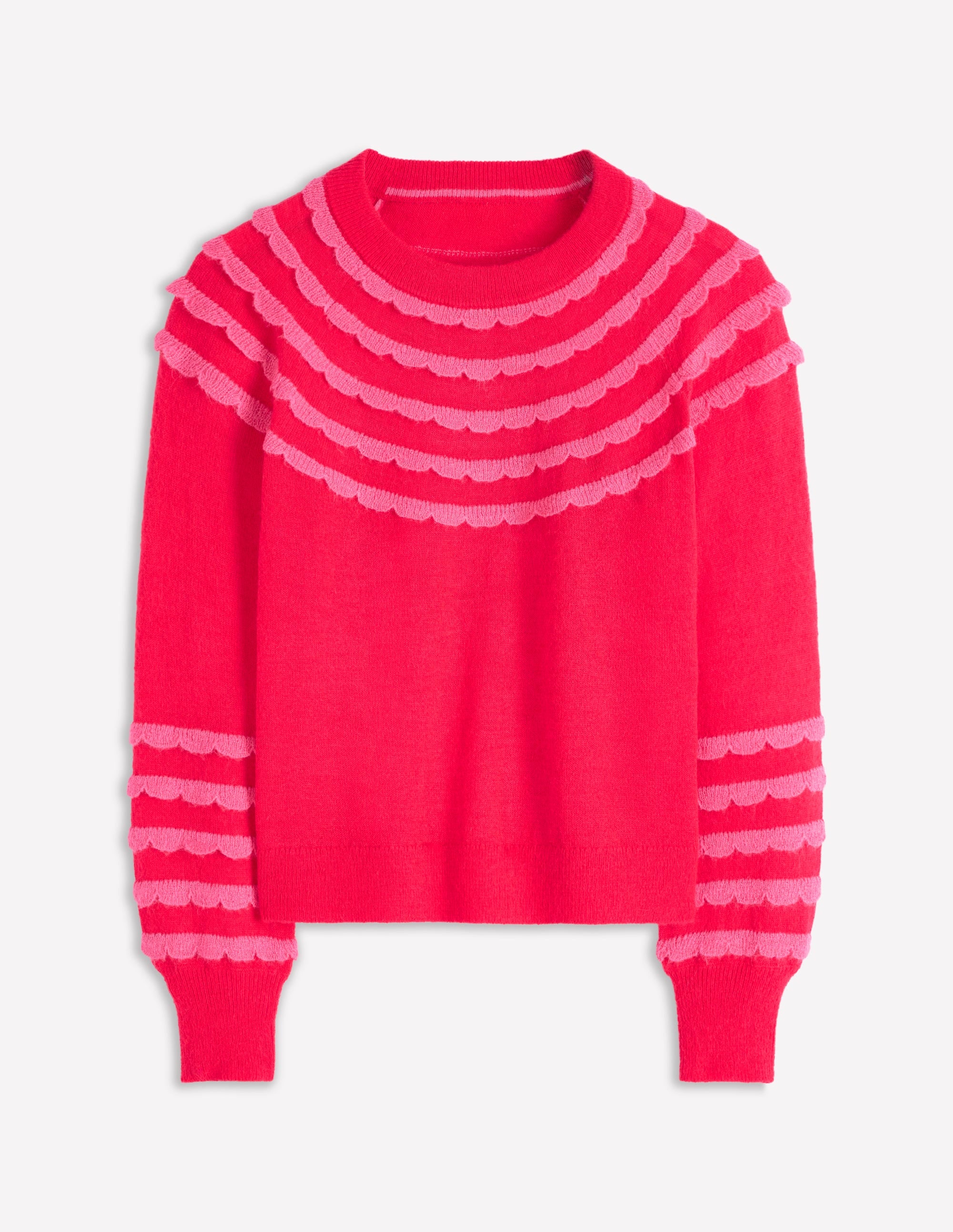 Alice Fluffy Raglan Jumper-Poppy Red - Image 5