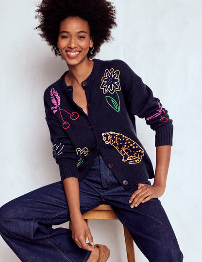 Natalie Embroidered Cardigan-Navy Embroidery-1