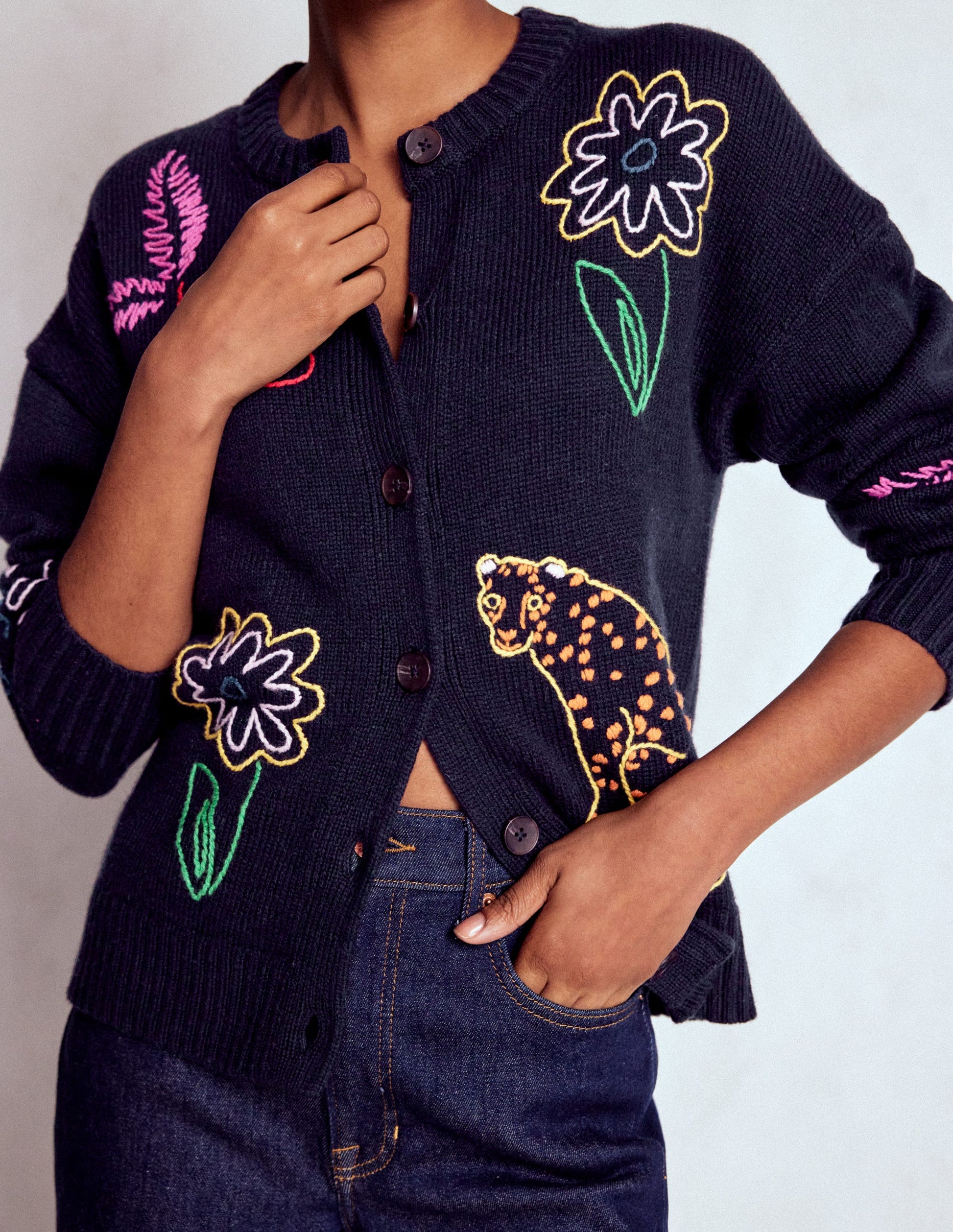 Natalie Embroidered Cardigan-Navy Embroidery-2