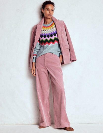 Eleanor Fair Isle Jumper-Tourmaline Blue Melange-6