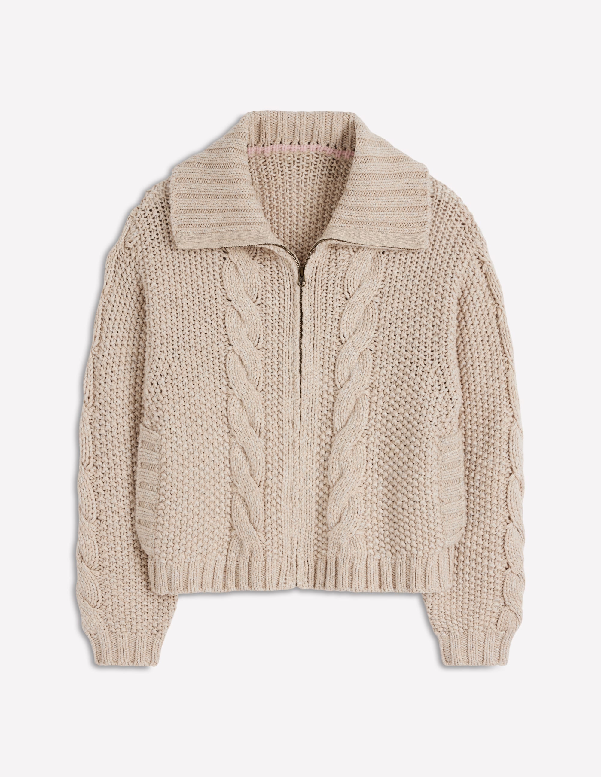 Chunky Marled Cardigan-Oatmeal - Image 6