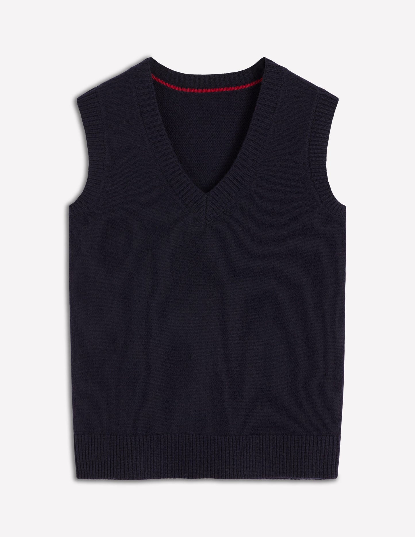 Marion Merino V-Neck Tank-Navy