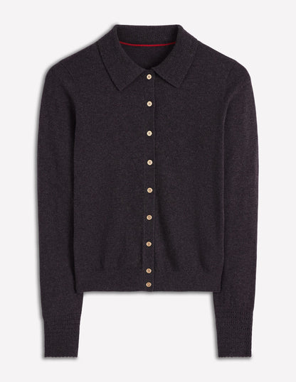 Briony Stitch Cardigan-Charcoal Melange-6