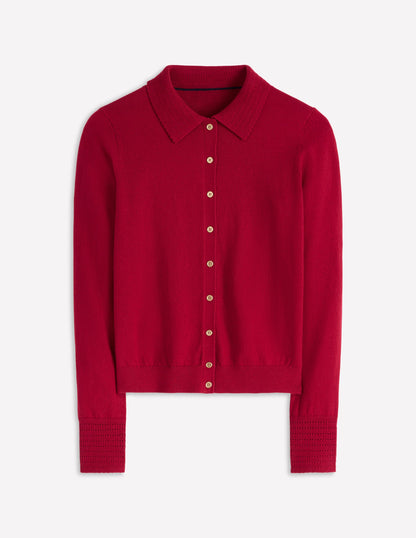 Briony Stitch Cardigan-Crimson Red-6