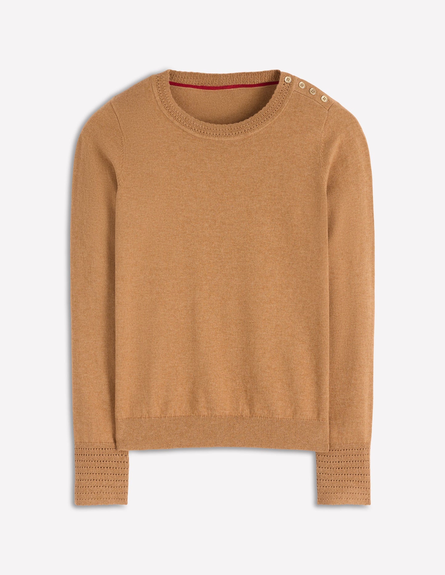 Briony Stitch Jumper-Camel Melange