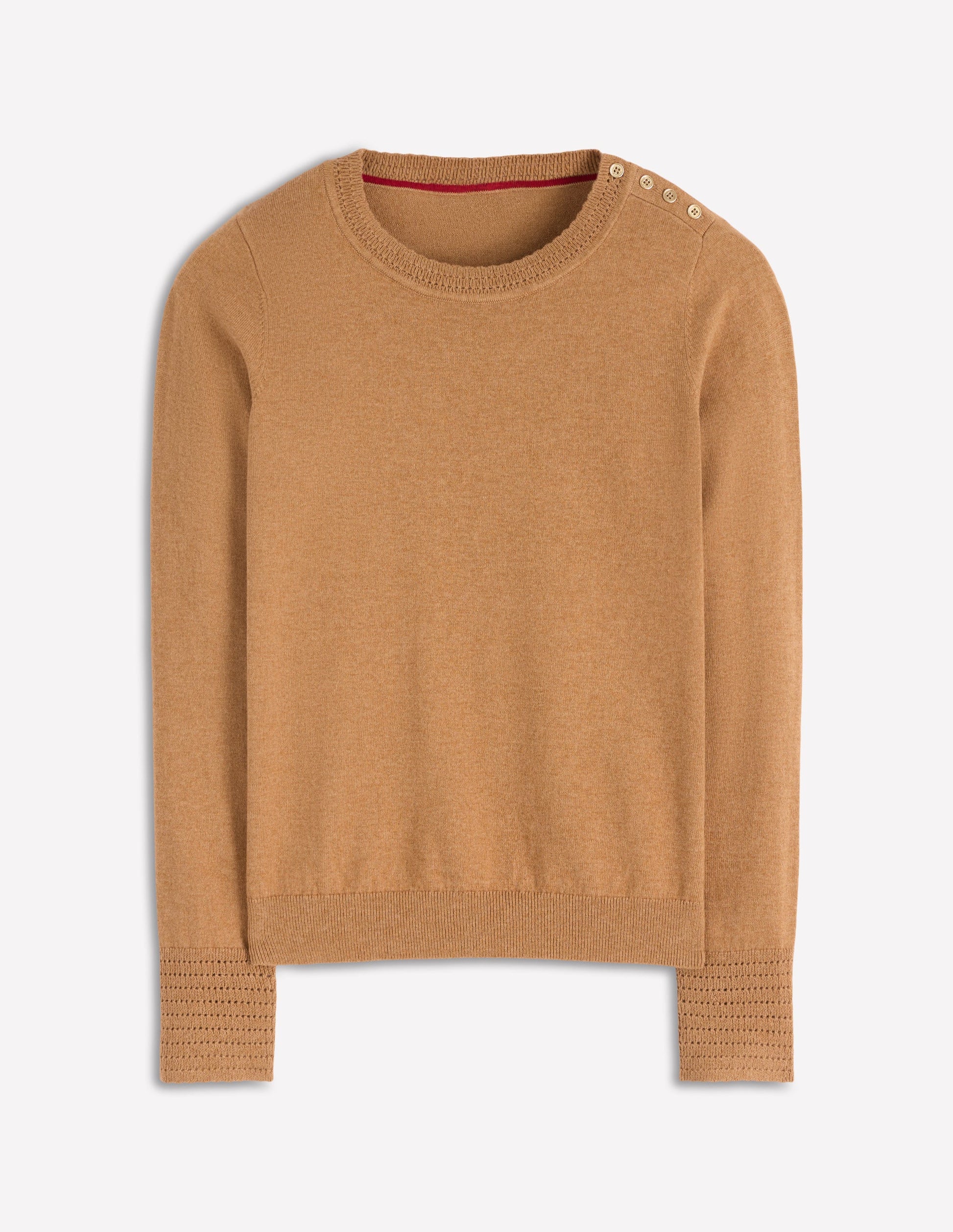 Briony Stitch Jumper-Camel Melange-7