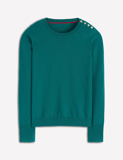 Briony Stitch Jumper-Drake Green-5