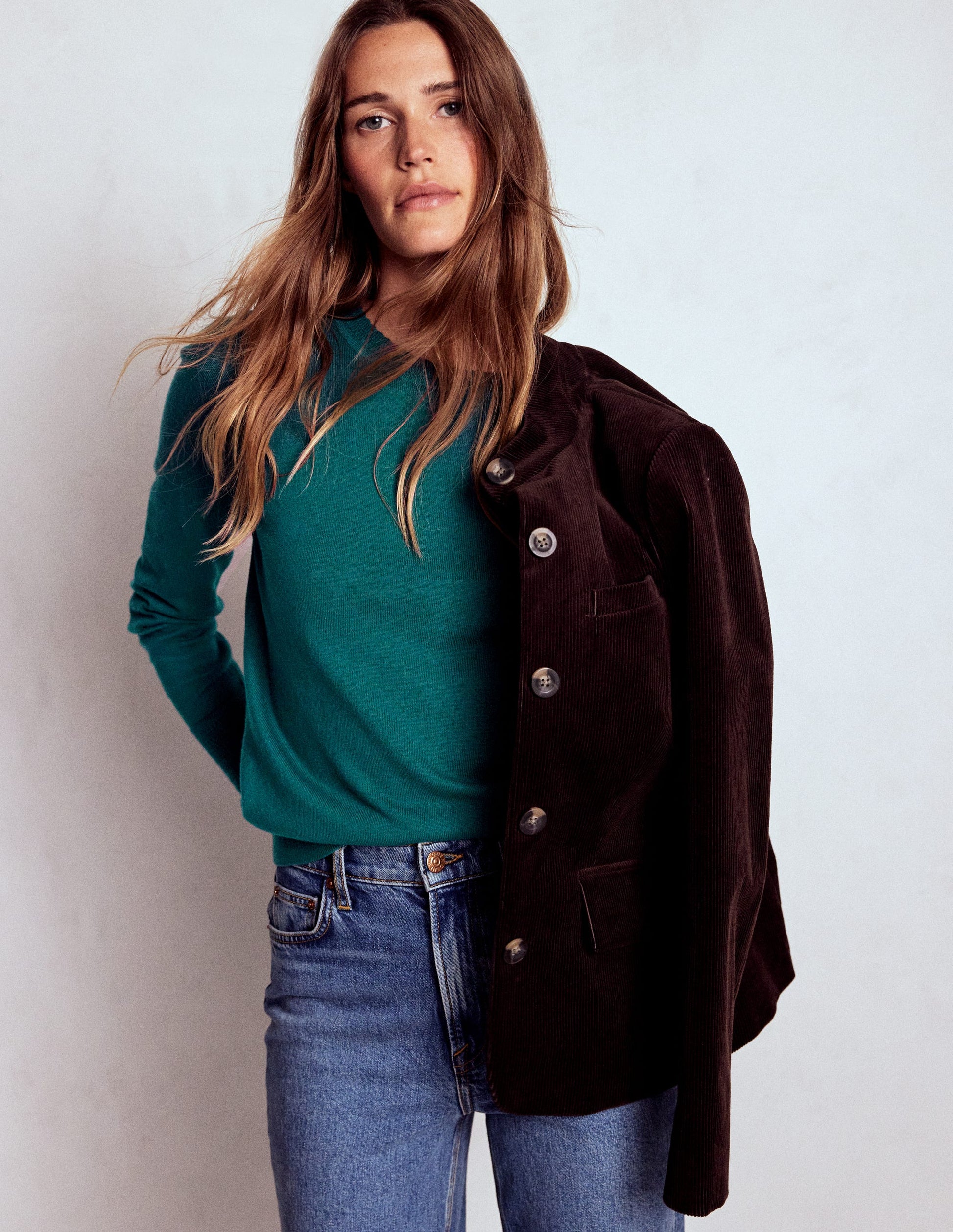 Briony Stitch Jumper-Drake Green-1