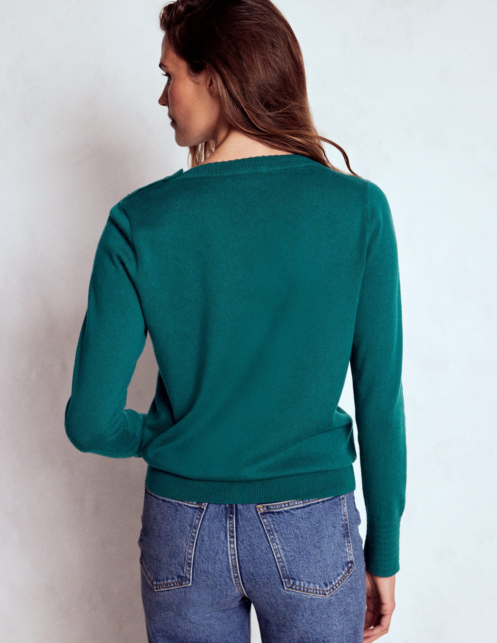 Briony Stitch Jumper-Drake Green - Image 3