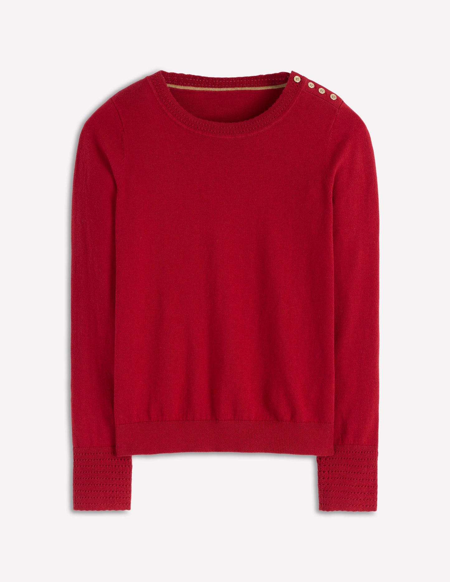 Briony Stitch Jumper-Red Liquorice