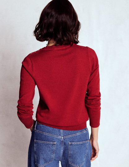 Briony Stitch Jumper-Red Liquorice-4