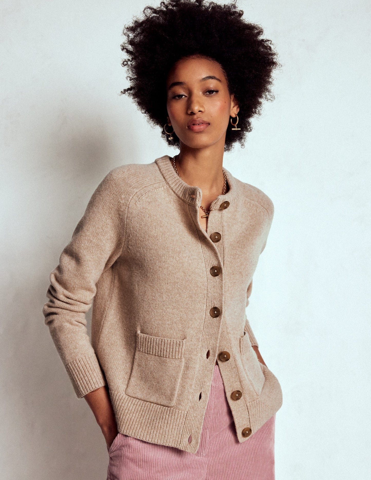 Marion Merino Cardigan-Linen