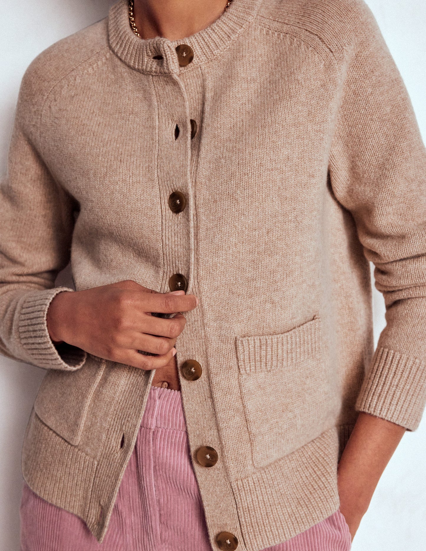 Marion Merino Cardigan-Linen