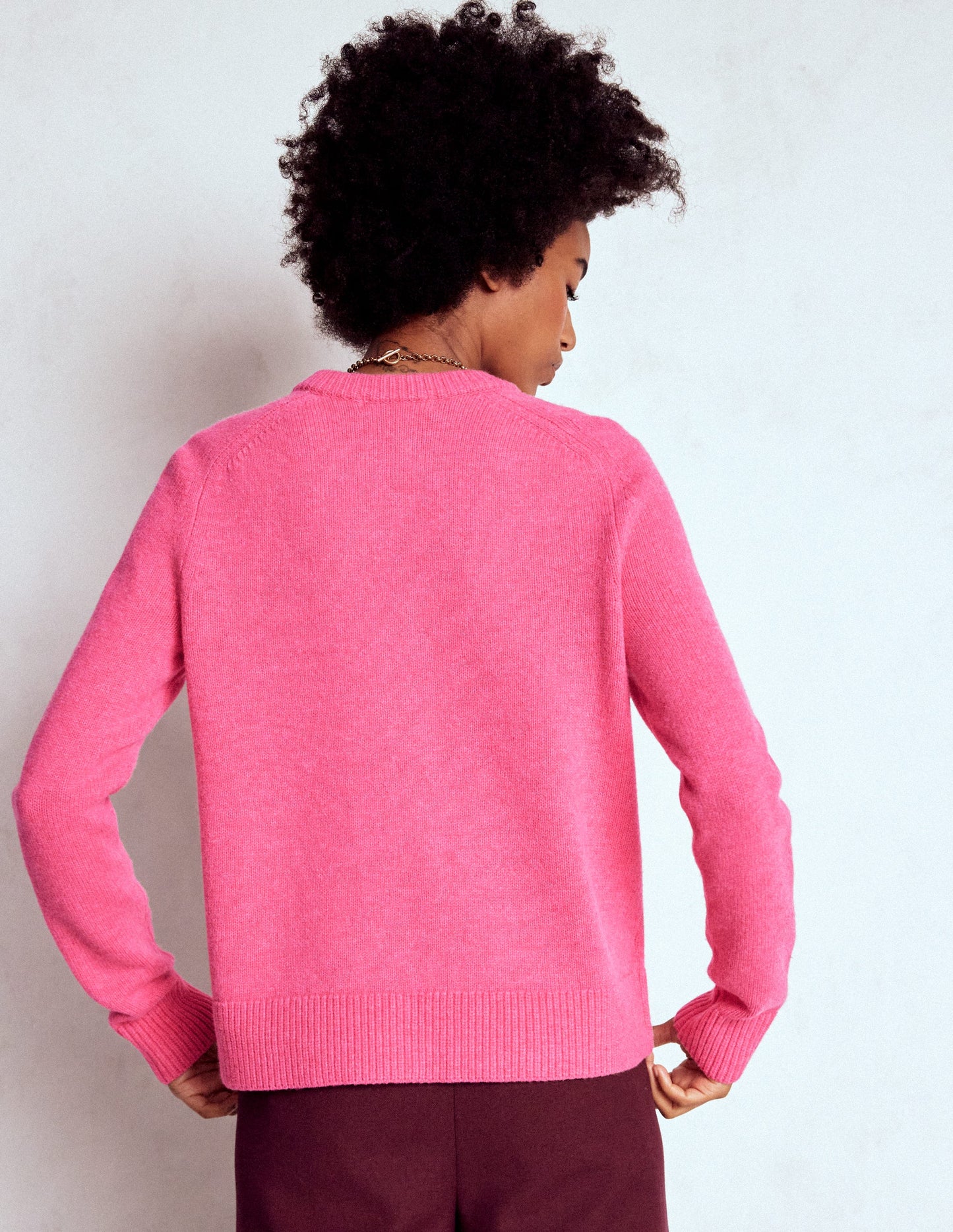 Marion Merino Cardigan-Rose Pink
