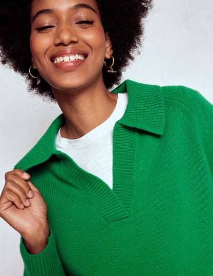 Marion Merino Henley Jumper-Rich Emerald-4