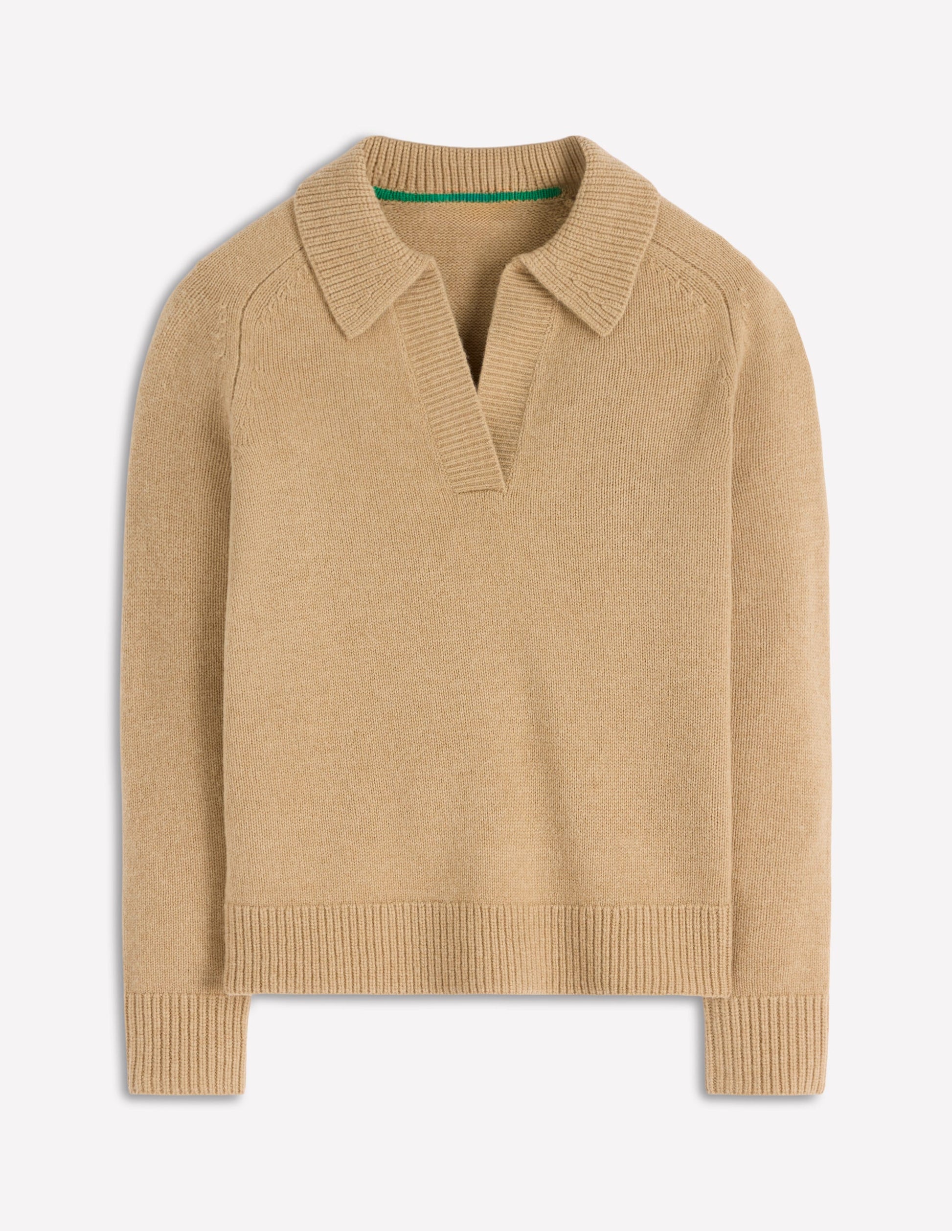 Marion Merino Henley Jumper-Camel Melange-5