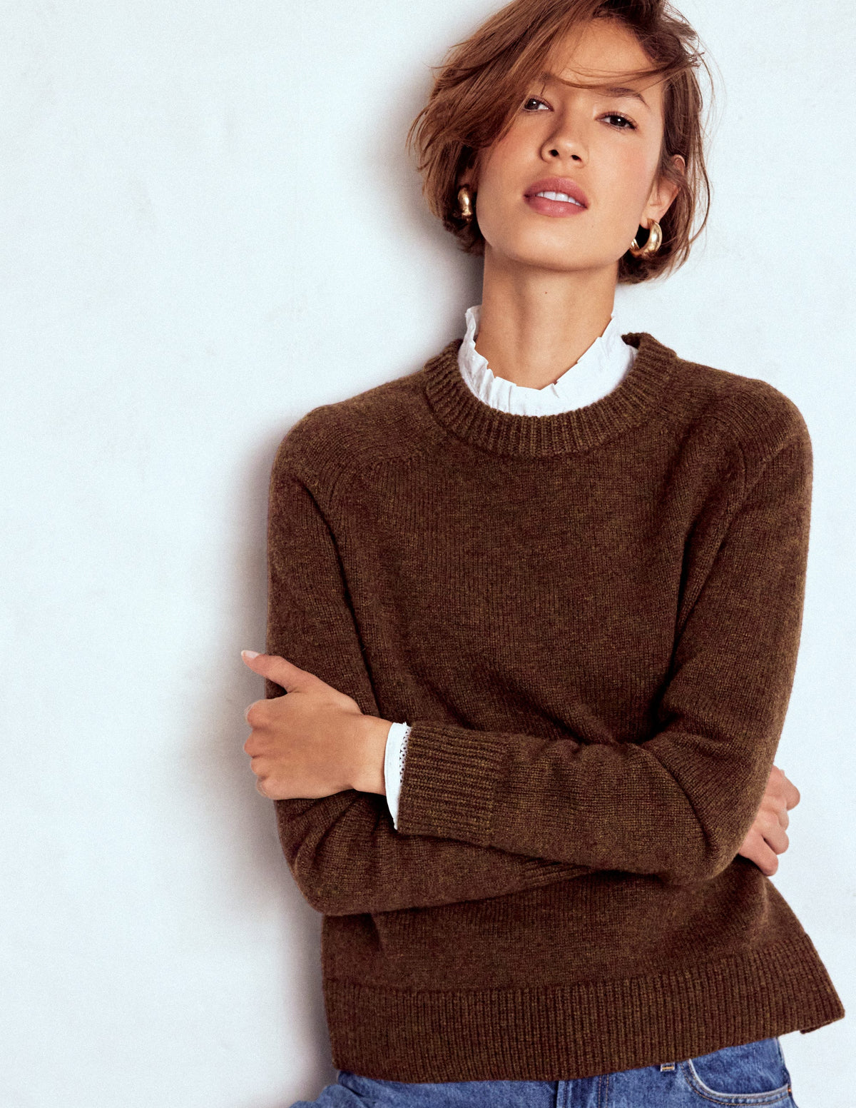 Marion Merino Jumper-Raw Umber - Image 4