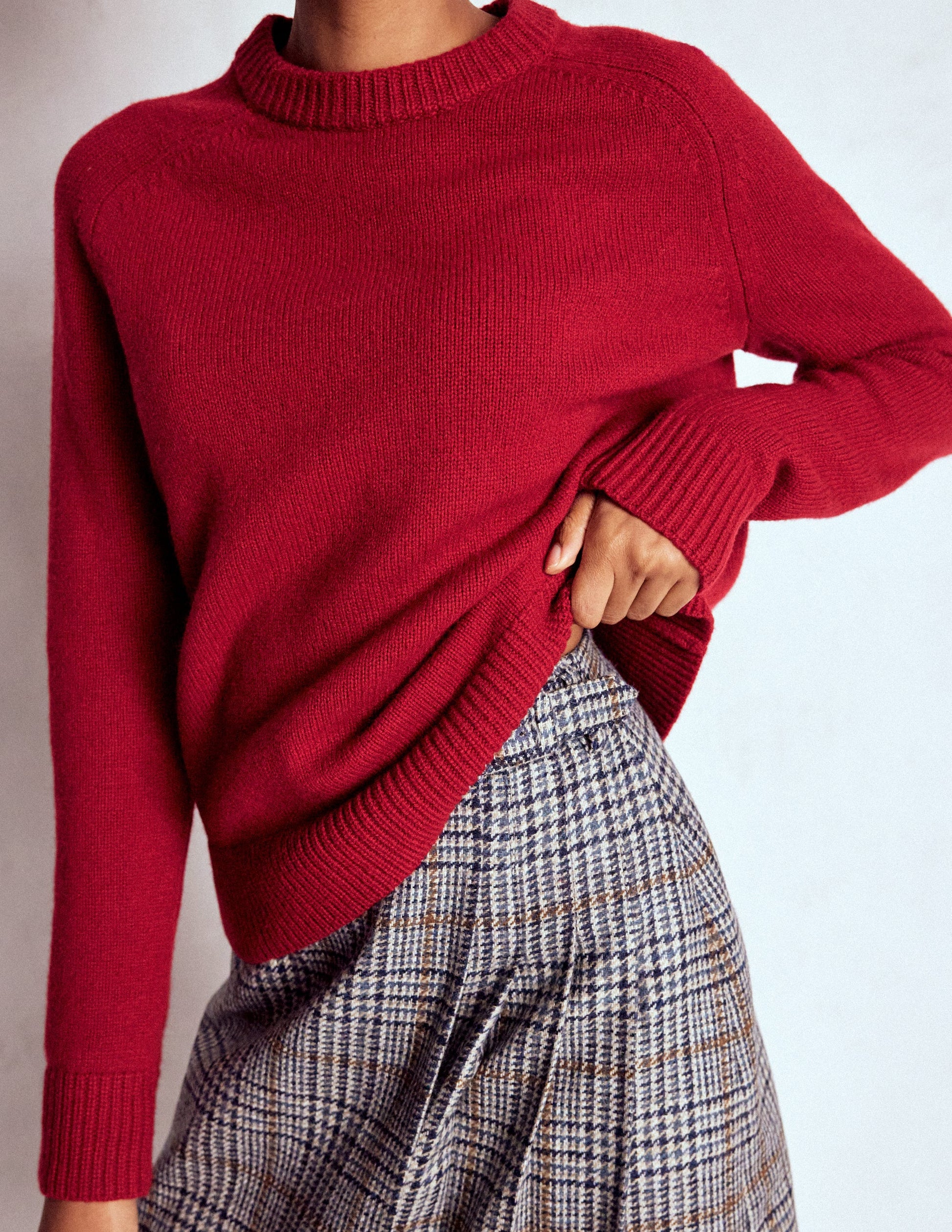 Marion Merino Jumper-Crimson Red-2