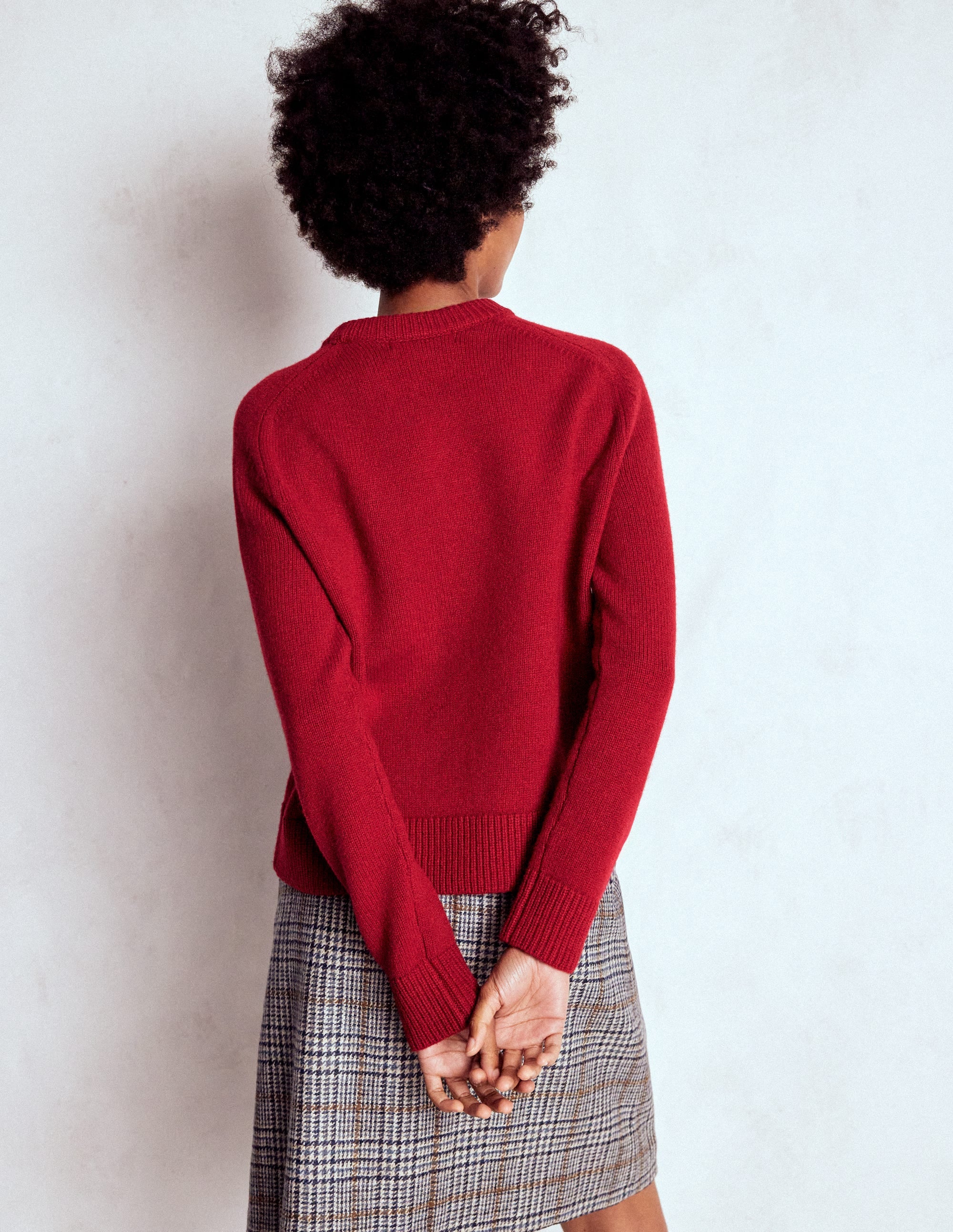 Marion Merino Jumper-Crimson Red - Image 3