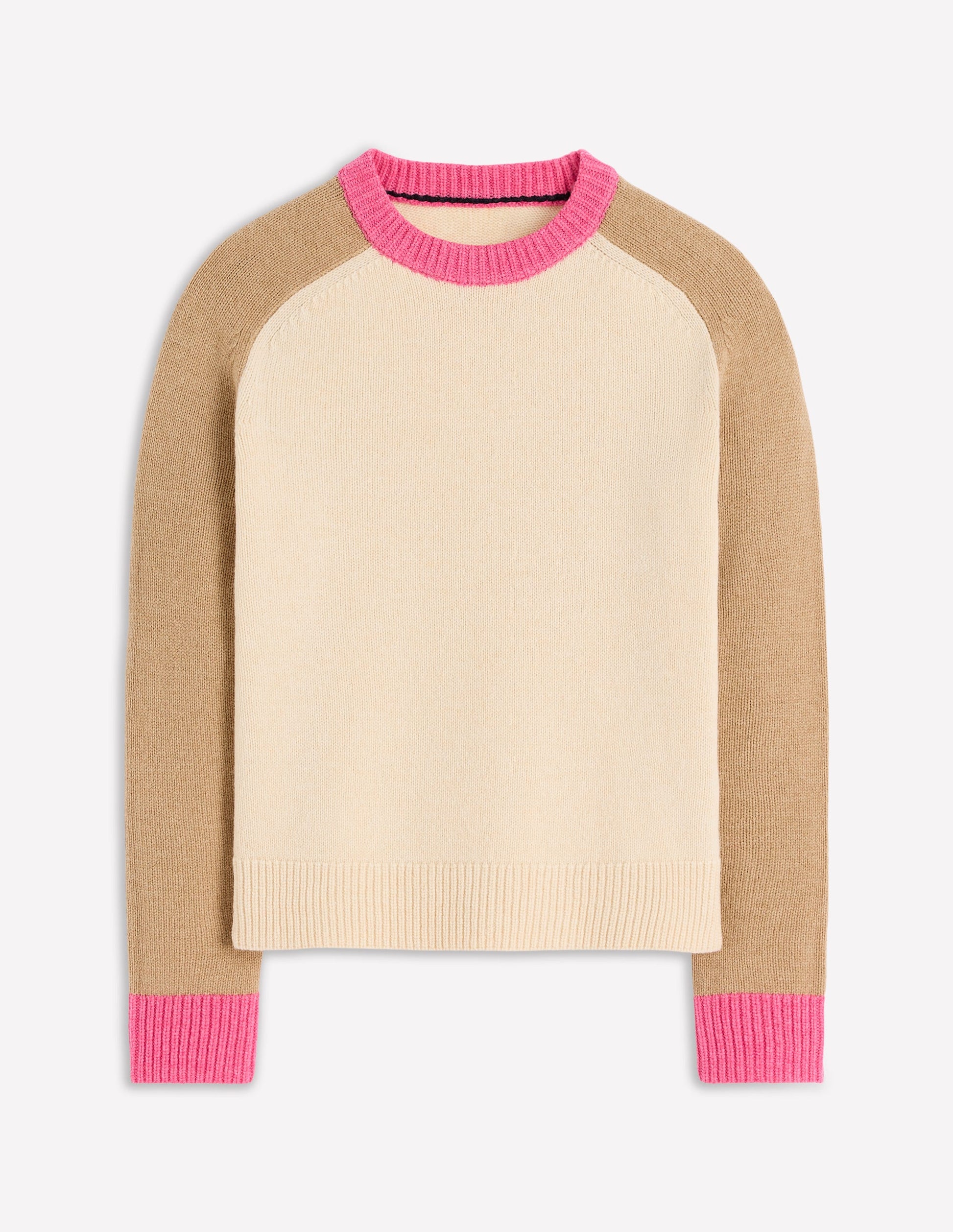 Marion Merino Jumper-Warm Ivory, Colourblock-6