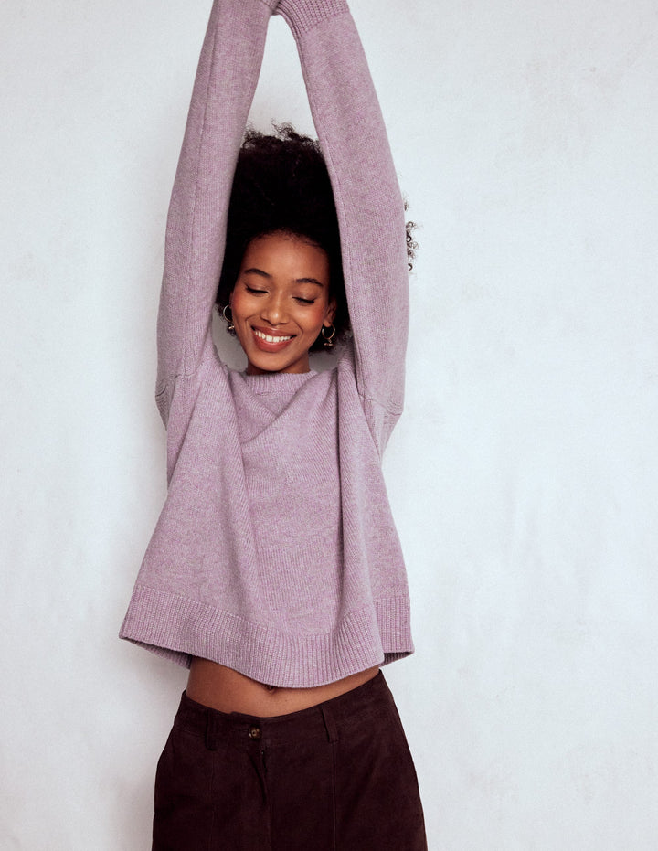 Marion Merino Jumper-Chalky Violet