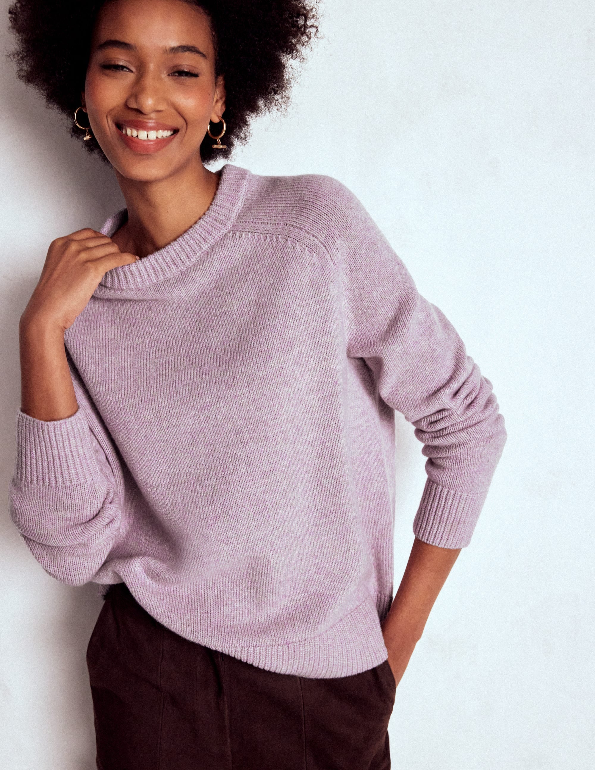 Marion Merino Jumper-Chalky Violet - Image 2