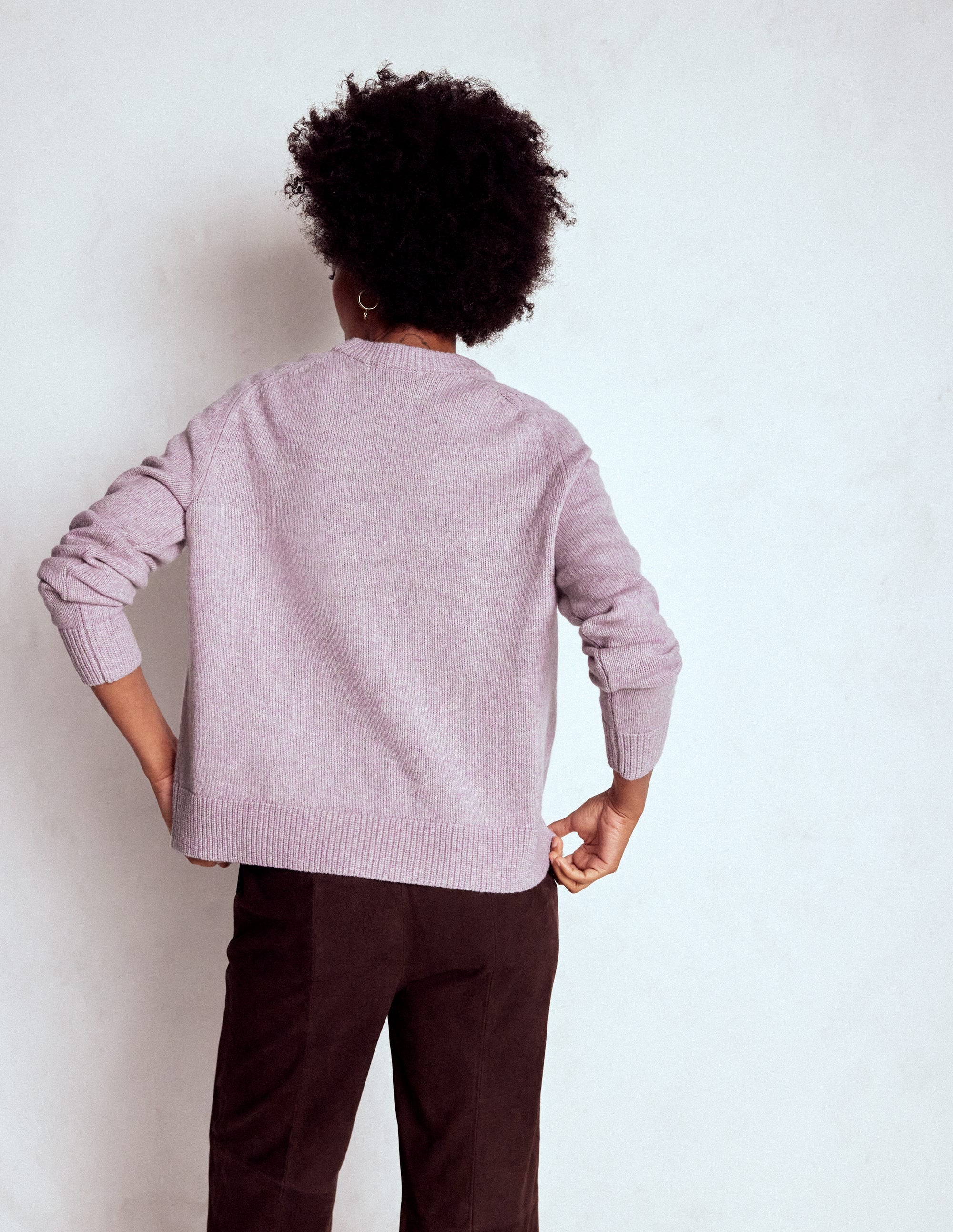 Marion Merino Jumper-Chalky Violet - Image 3