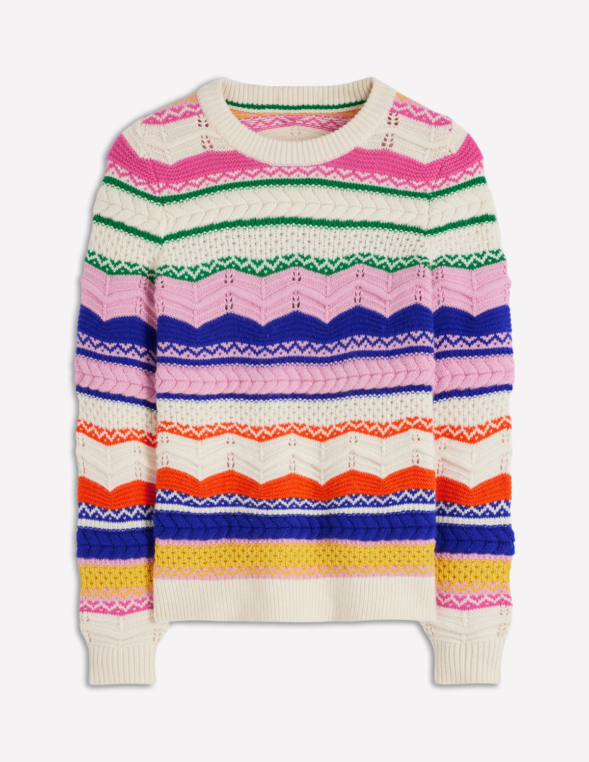 Textured Fair Isle Jumper-Multi - Image 8