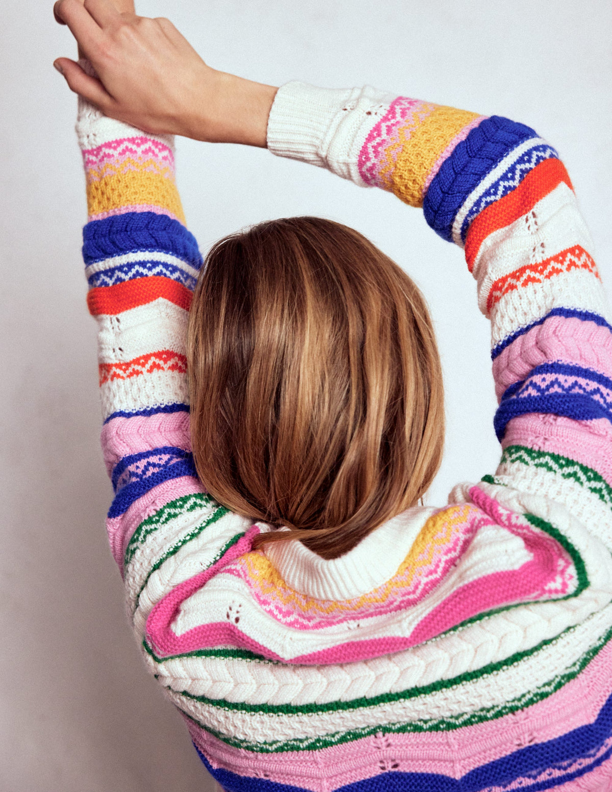 Textured Fair Isle Jumper-Multi - Image 2