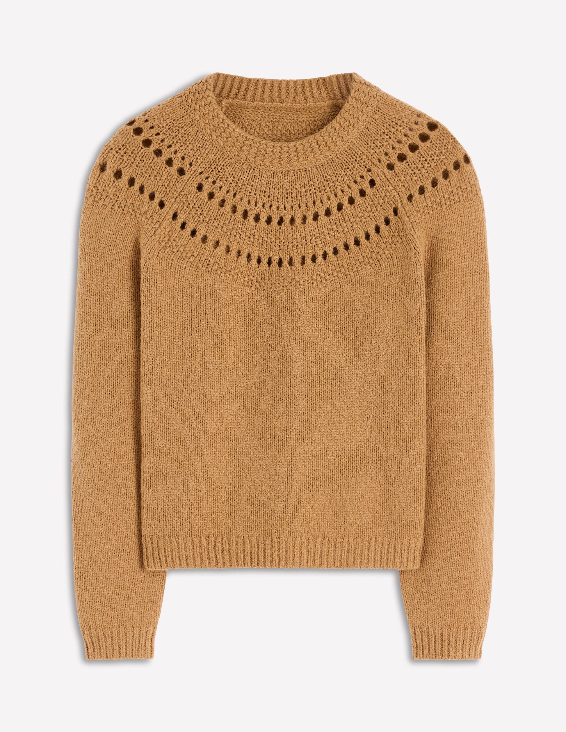Fluffy Chunky Jumper-Camel Melange-6
