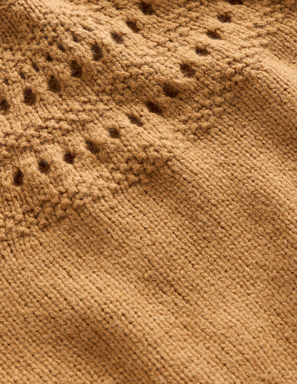 Fluffy Chunky Jumper-Camel Melange-7