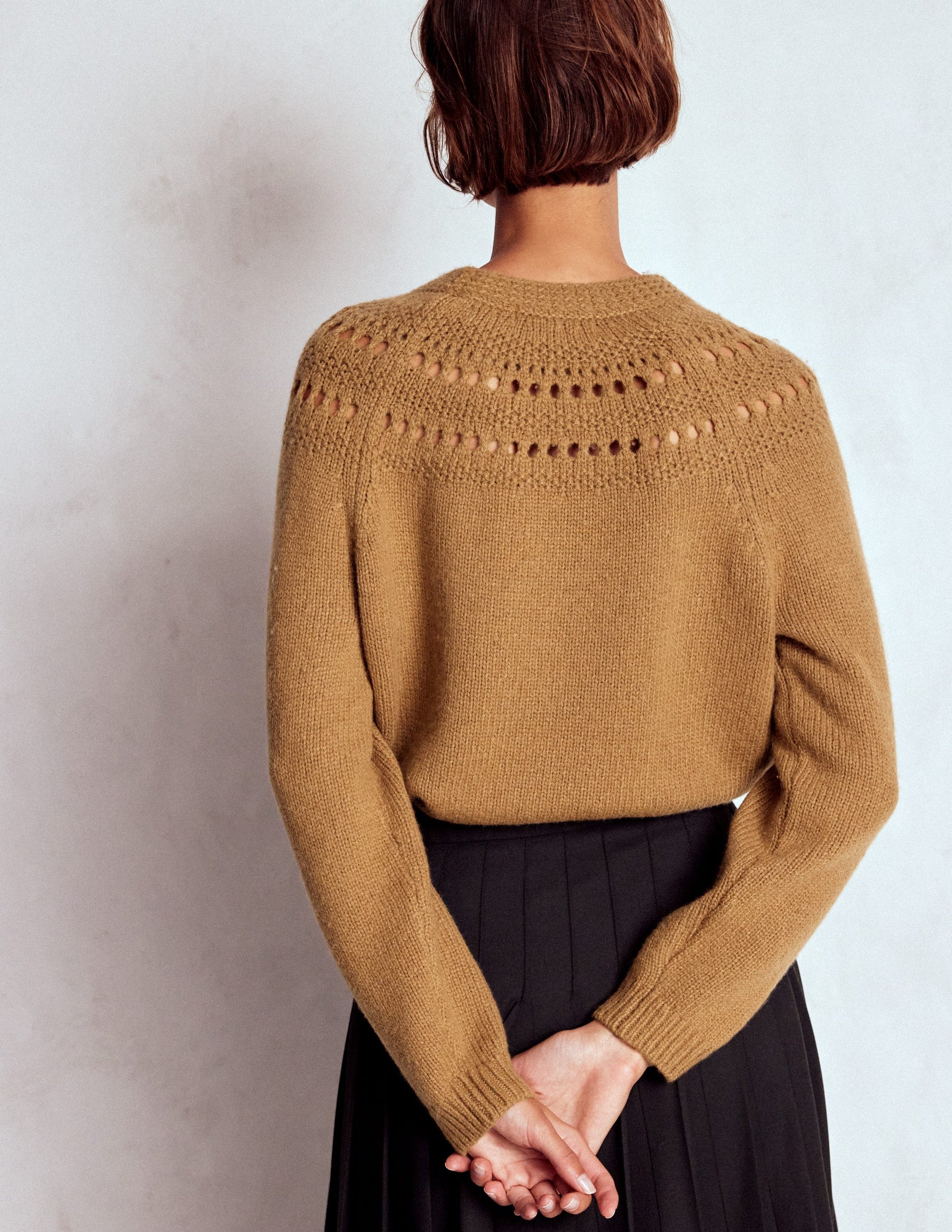 Fluffy Chunky Jumper-Camel Melange-3