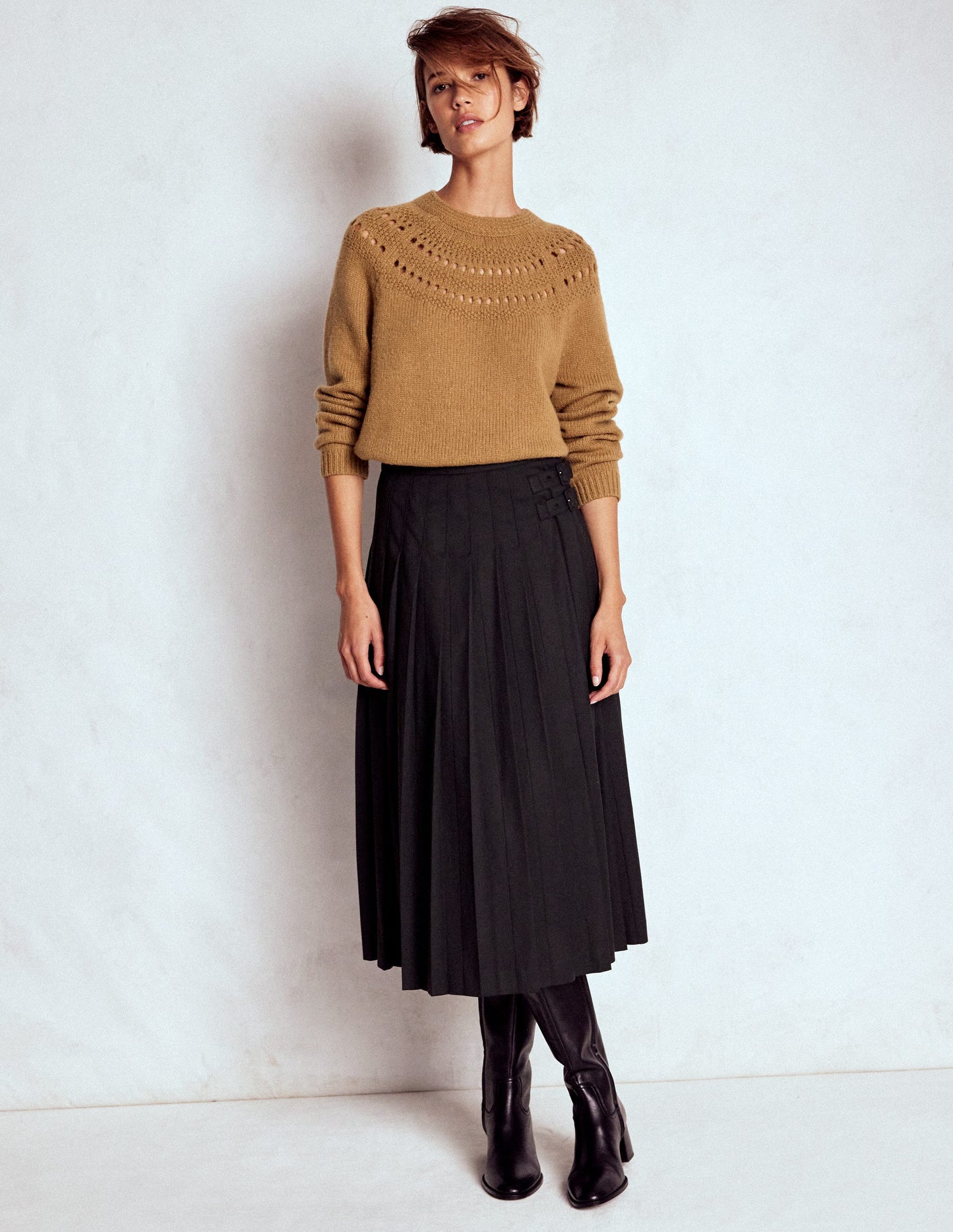 Fluffy Chunky Jumper-Camel Melange