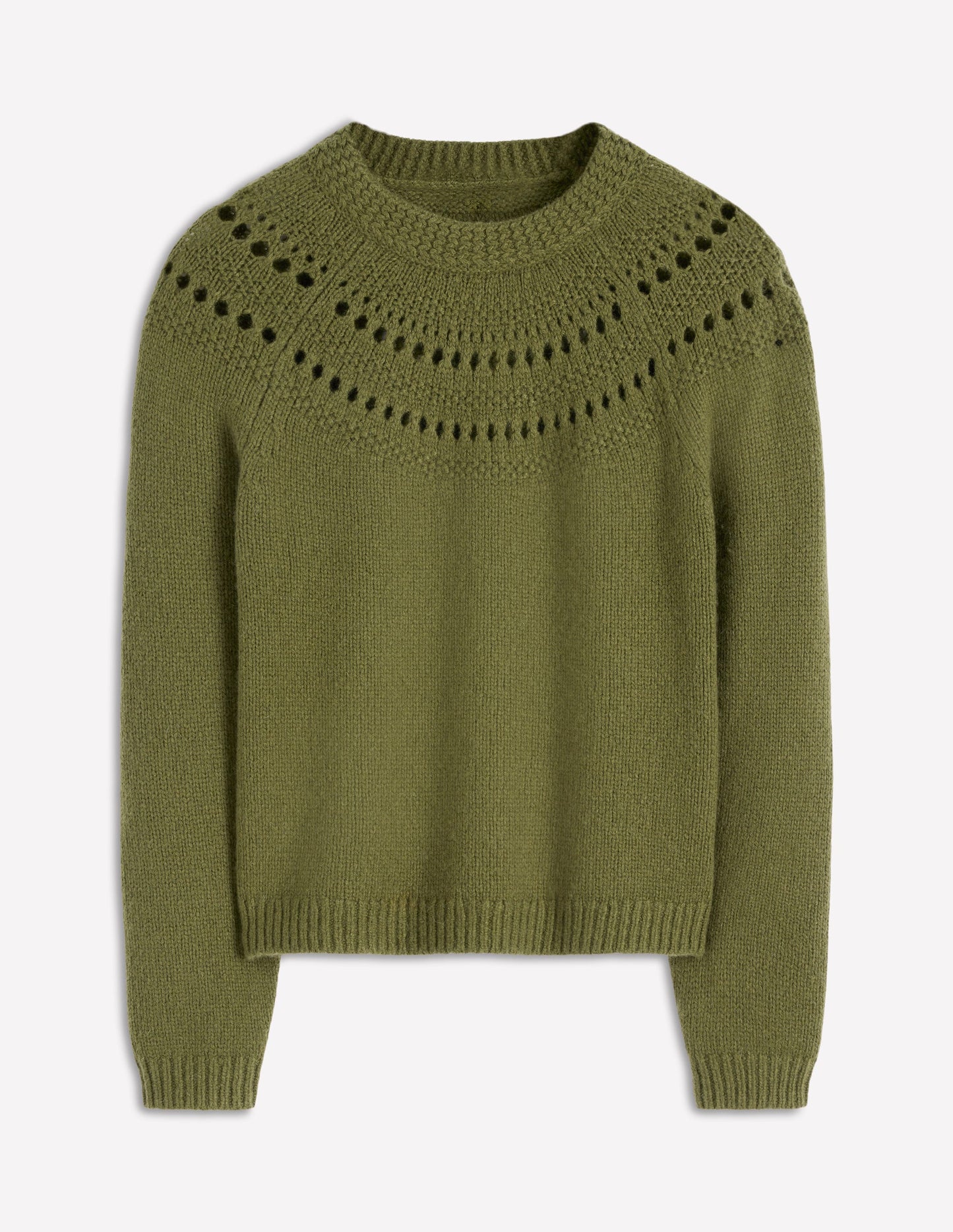 Fluffy Chunky Jumper-Woodland Green