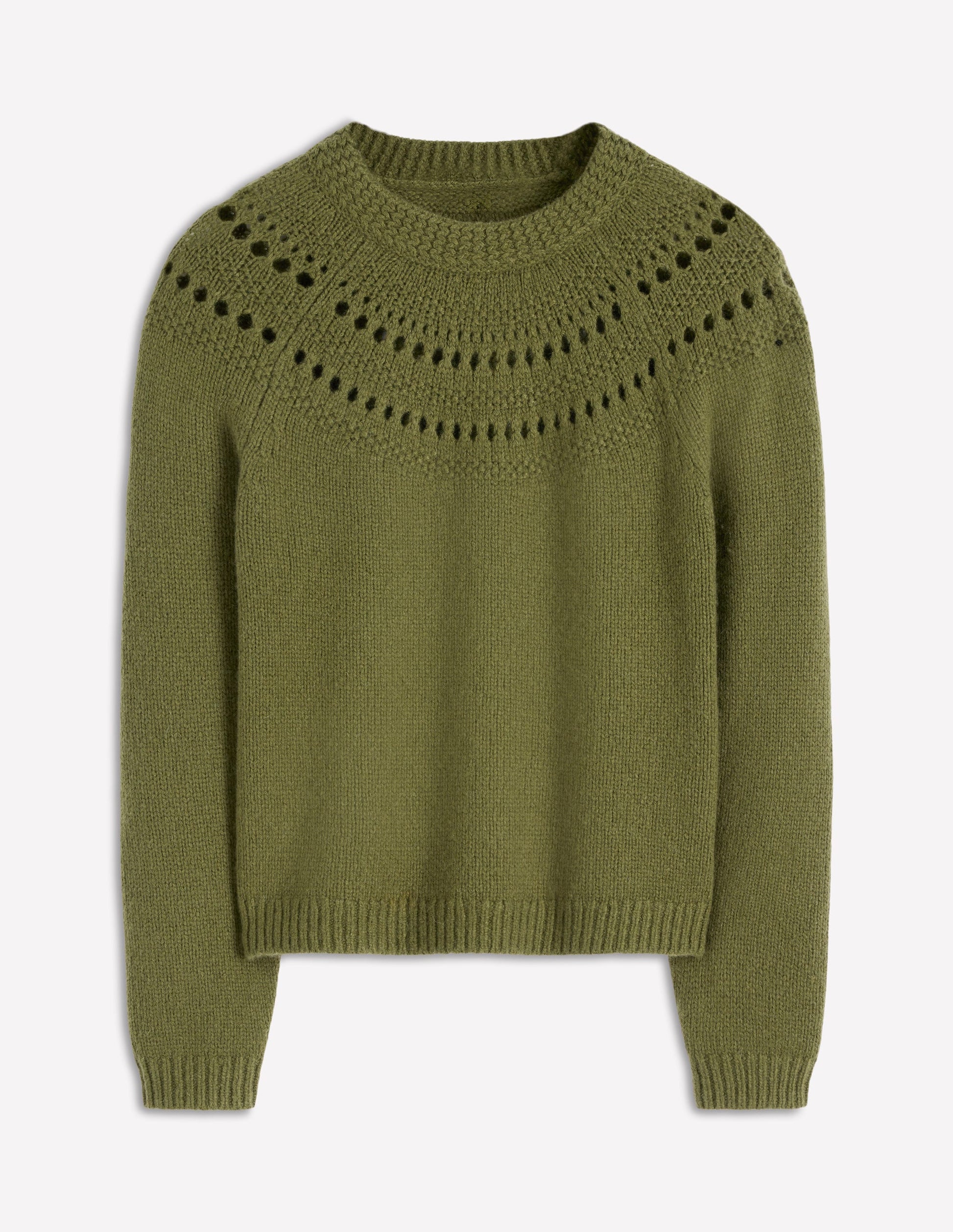 Fluffy Chunky Jumper-Woodland Green-5