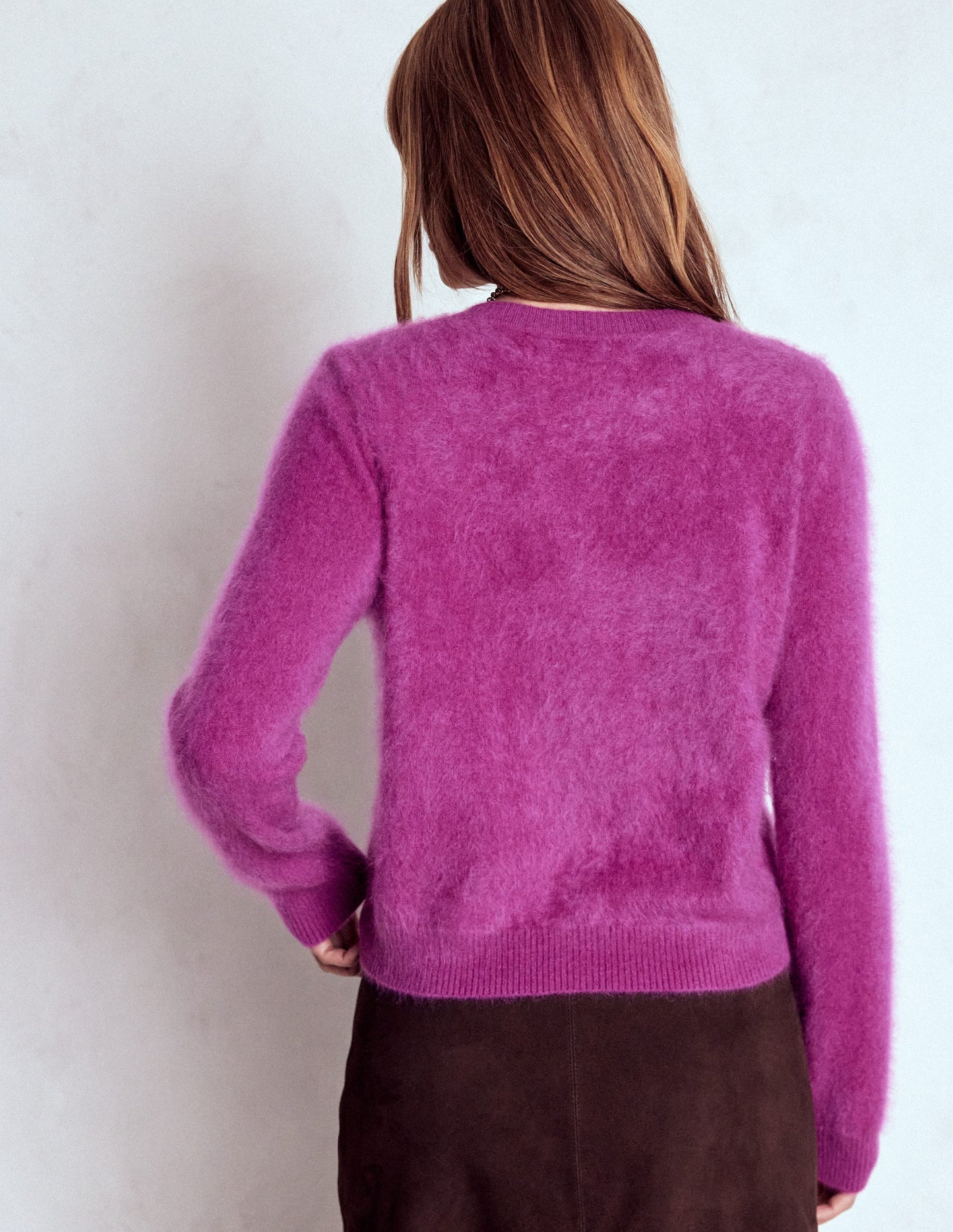 Eva Brushed Cashmere Cardigan-Regal Purple